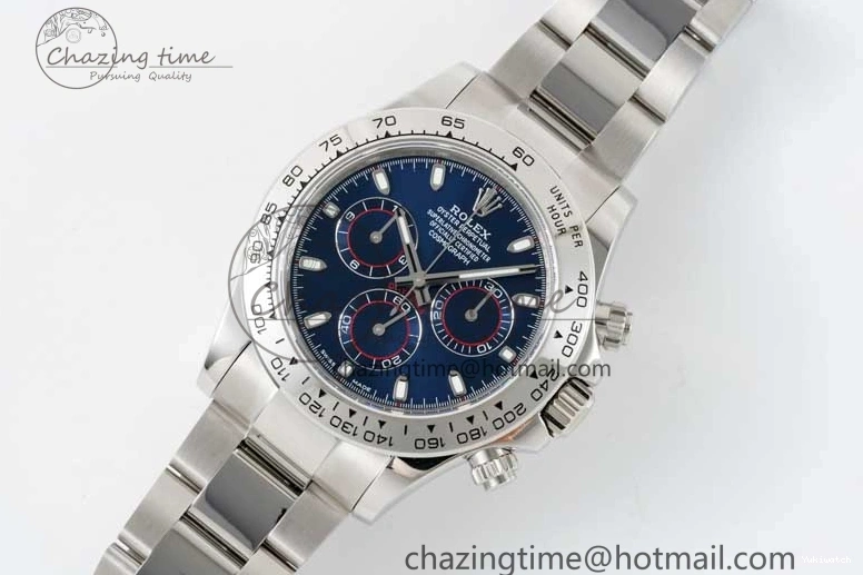 116509 on Best Edition Dial Daytona QF Bracelet SA4130 1:1 SS Blue 0112